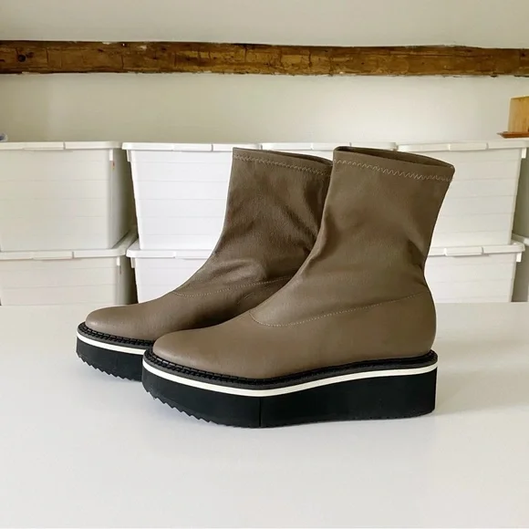 Clergerie Paris Berta Leather Flatform Boots Size 37 NWOB - Picture 2 of 12